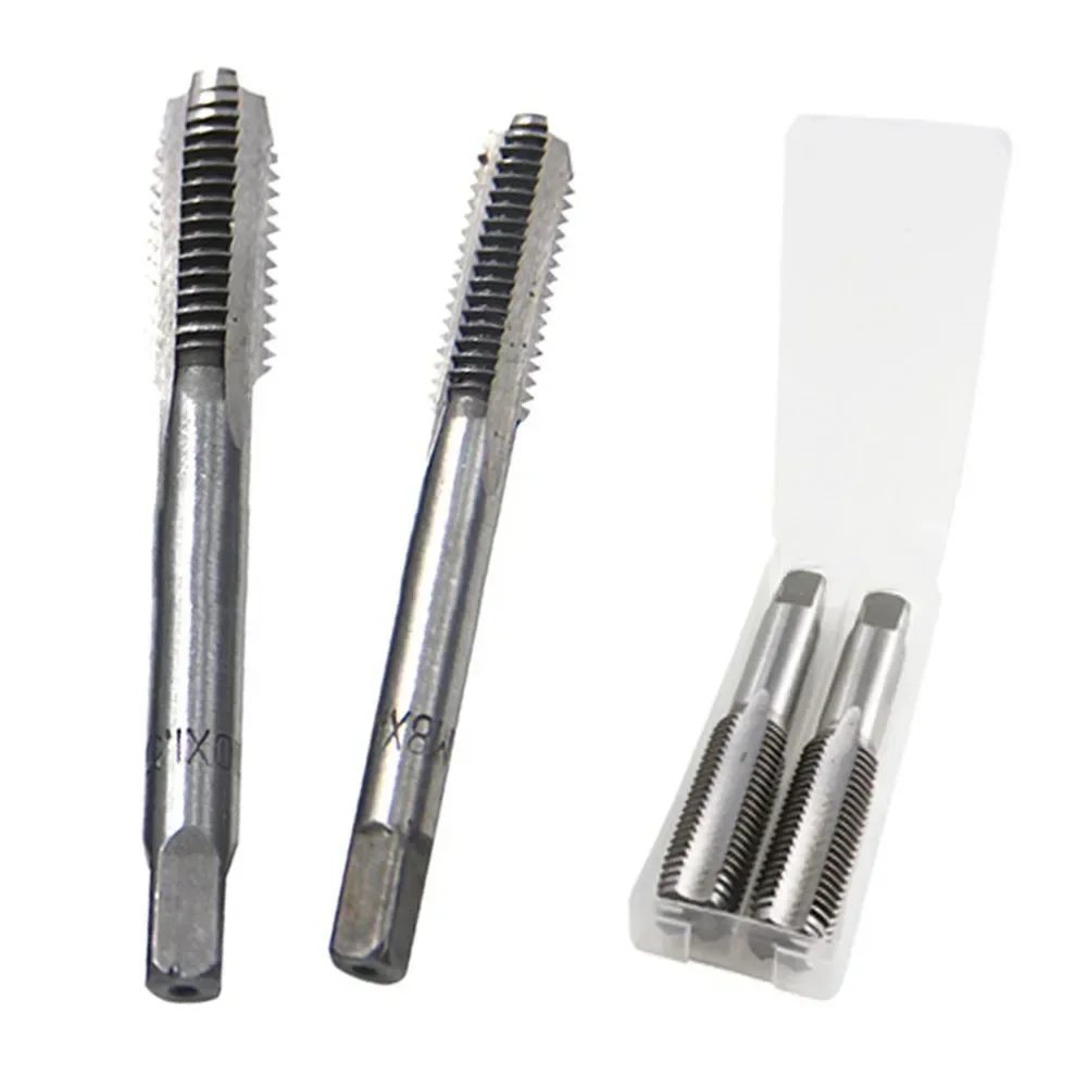 2pcs Thread Tap Set M3-M16 HSS Screw Tap Drill Bit Set Silver Straight Flute Plug Tap M3x0.5 M4x0.7 M5x0.8 M6x1.0 Hand Tools