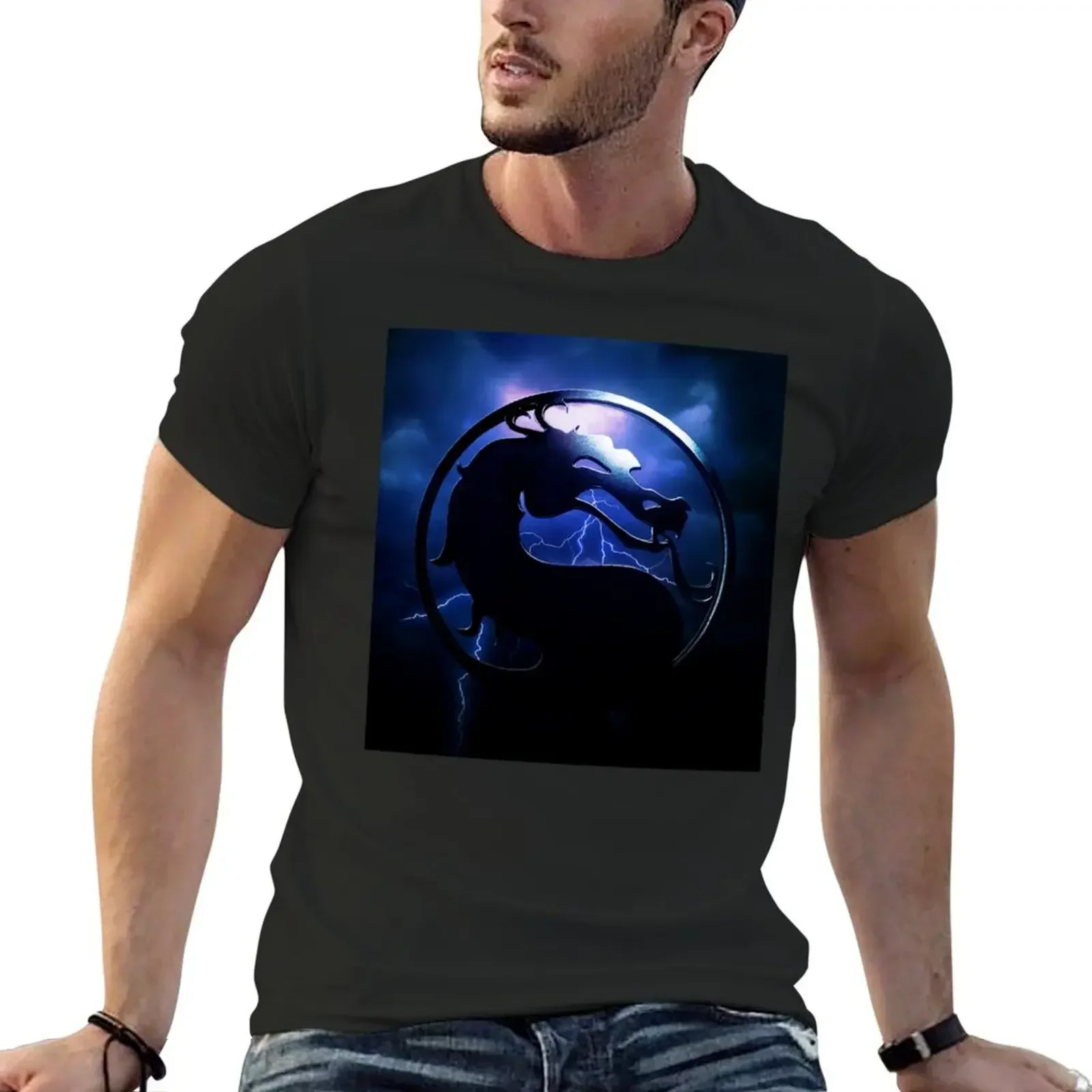 

Mortal Kombat II - Logo Remastered T-Shirt Aesthetic clothing hippie clothes mens cotton t shirts