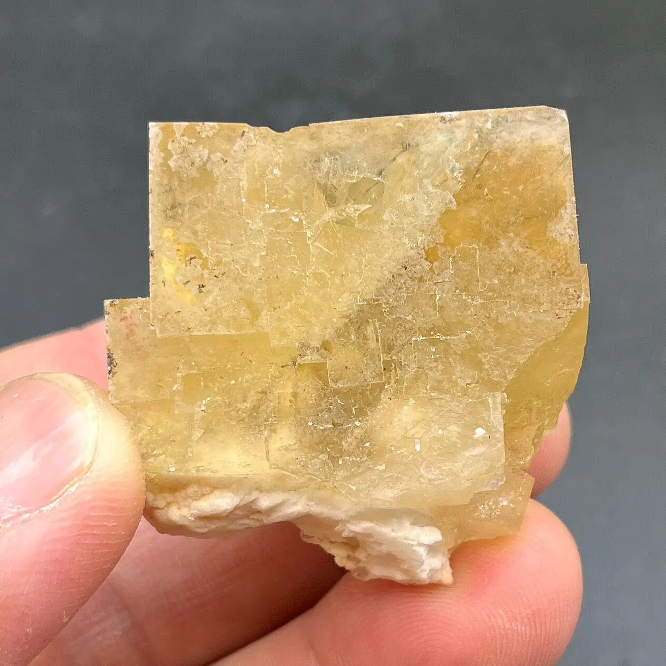 Natural QR code yellow fluorite mineral specimen crystal garden decoration style water healing quartz