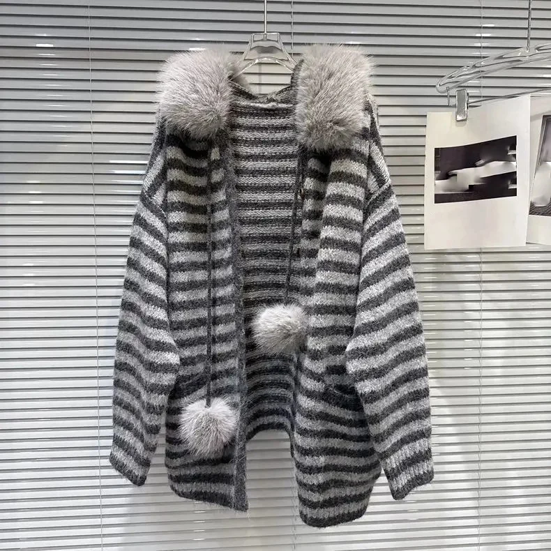 شريط الجرونج الفراء المرقعة مقنعين سترة Harajuku المرأة واحدة الصدر الجرونج معاطف Y2k الجمالية خمر سترة غير رسمية #2