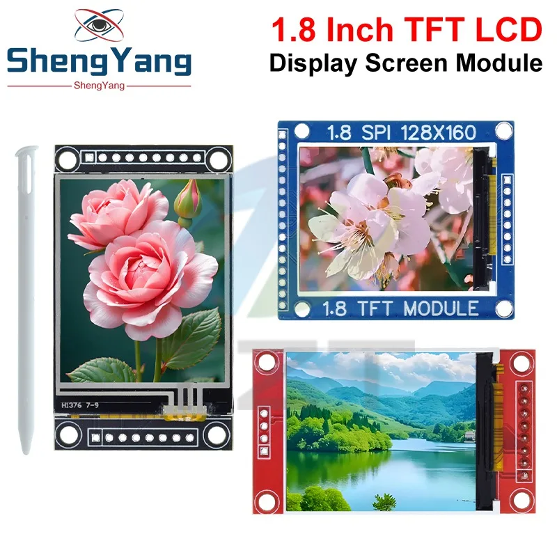 

1/5PCS 1.8 Inch 1.8" LCD Display TFT Screen Module SPI Interface 128*160 Resolution 16BIT RGB 4 IO ST7735S Driver for Arduino