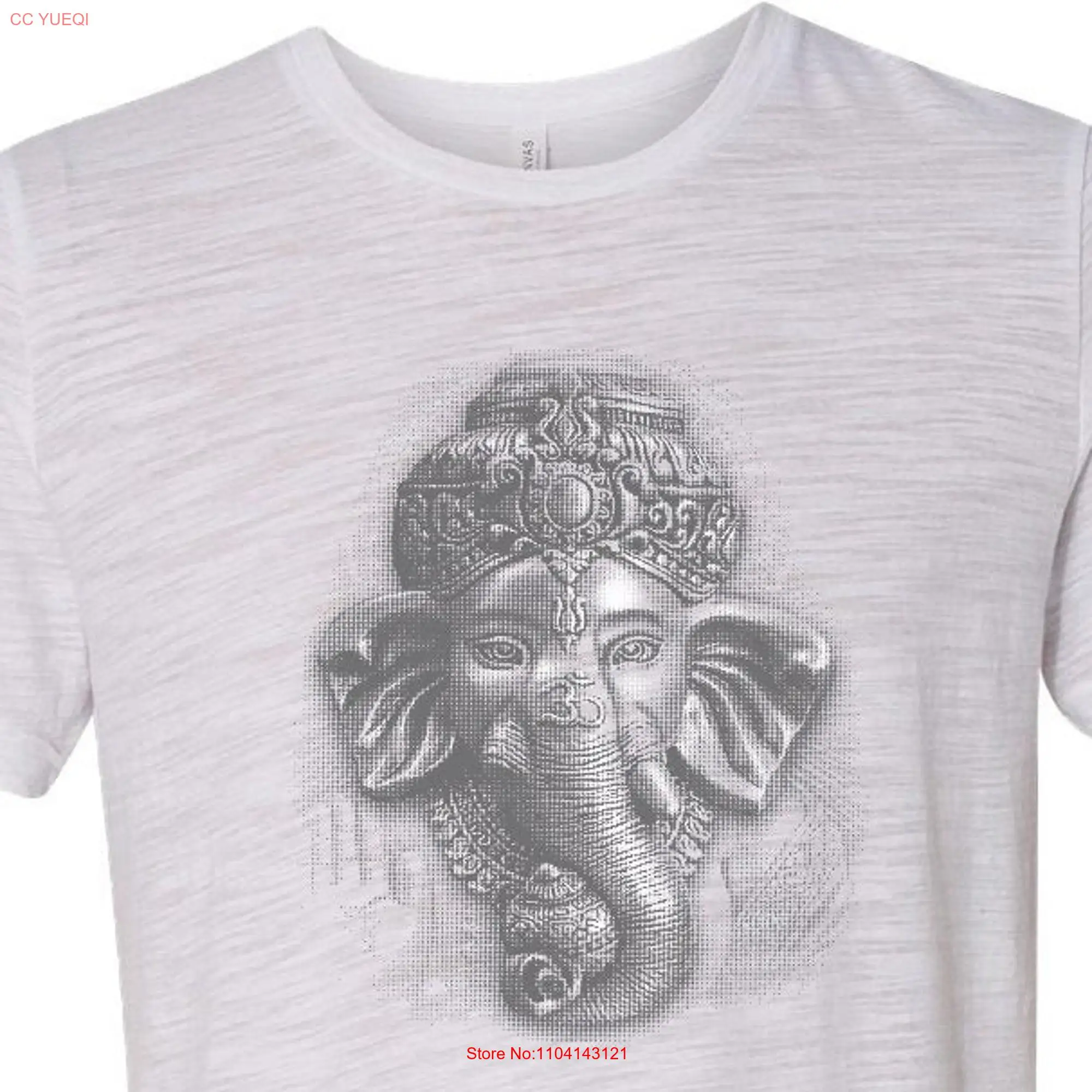 3D Ganesha Men's Yoga Burnout T Shirt 3DGANESHA 3650 long or short sleeves