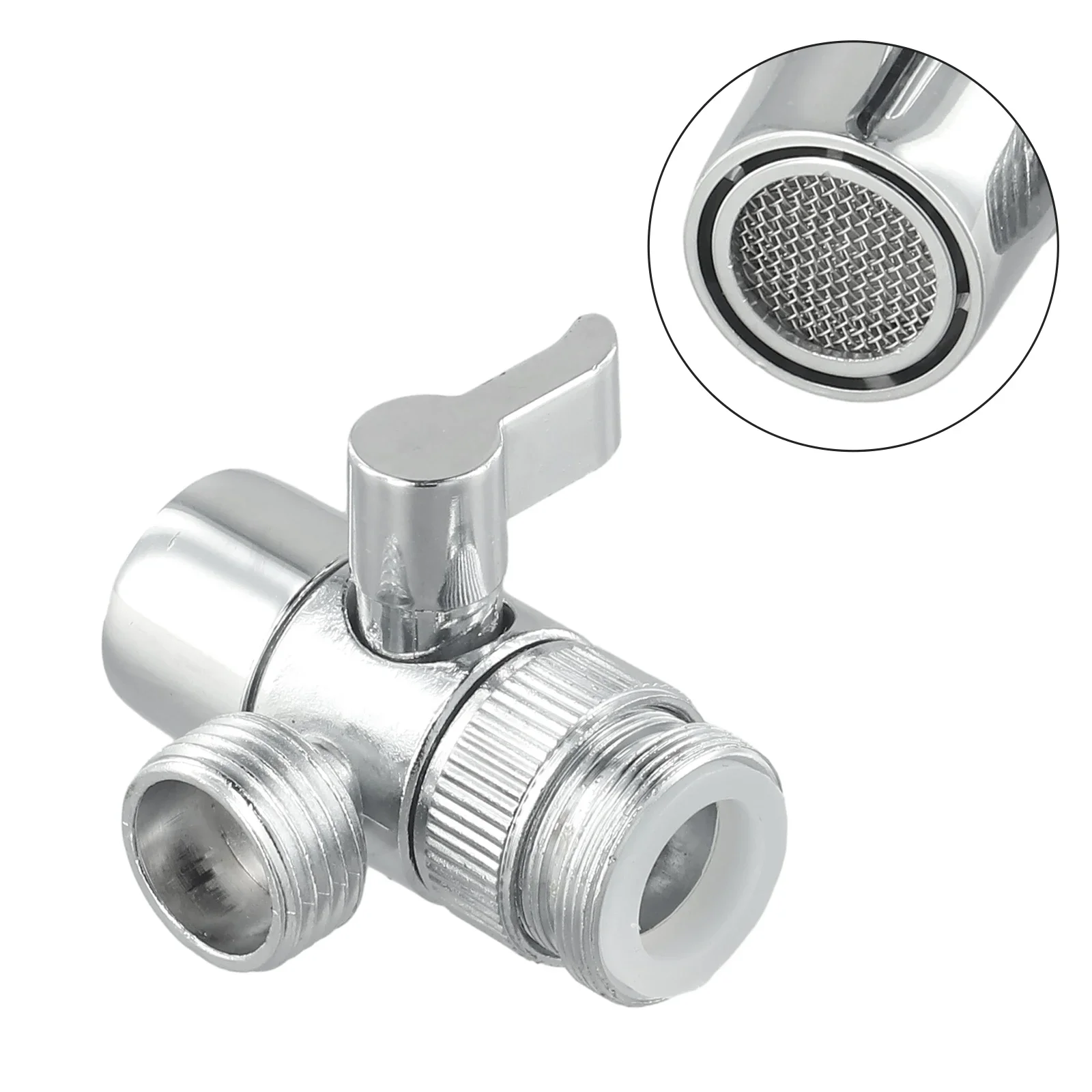 Convenient Valve Diverter Faucet Diverter Sink Splitter Stylish Connector For Toilet Kitchen Replacement Useful Valve Water Tap