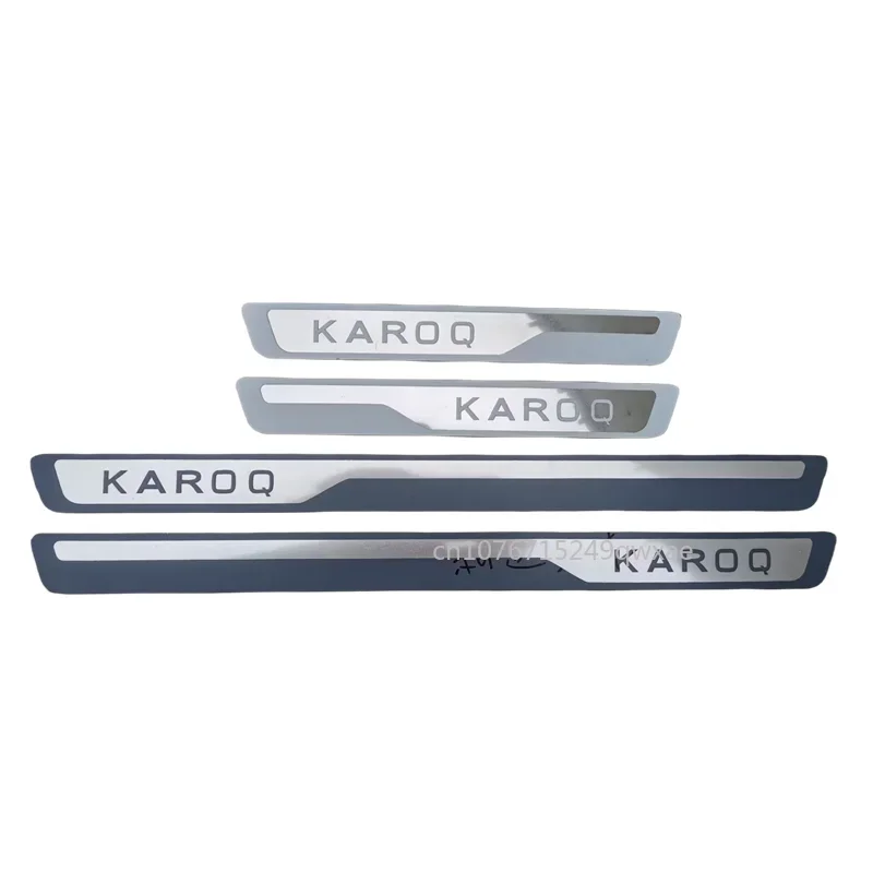 For Skoda Korok 2018 Stainless Steel Car Styling Sill Scuff Plates Pads Car Door Protection Pedal Board Accessories