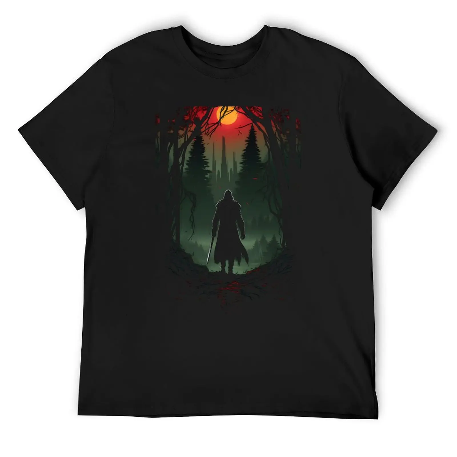 

Sunset Monster Hunter II - Silhouette - Witcher T-Shirt shirts graphic tee hippie clothes designer t shirt men