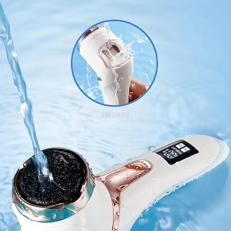 Ferramenta elétrica de pedicure, arquivo de cuidados com os pés, perna, calcanhar para remover calos de pele morta e rachados, remoção de calos de pele morta, lcd, máquina de cuidados de limpeza de pés