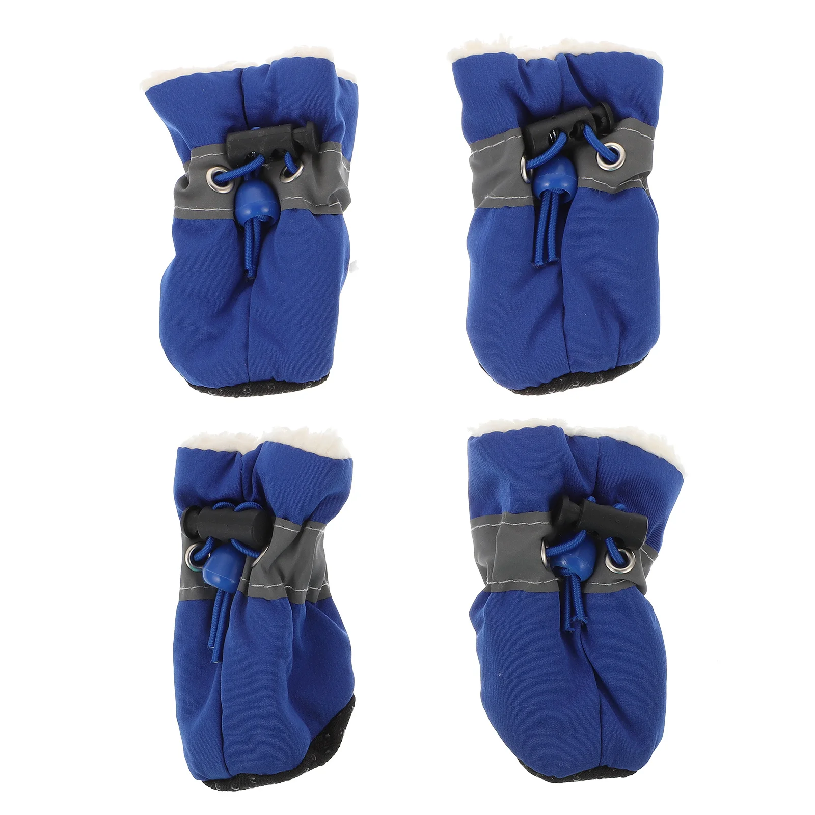 

4Pcs Pet Shoes Anti-Skid Warm Paw Protectors Self-Locking Buckle Dog Cat Winter Boots Pet Winter Shoes Dog Boots