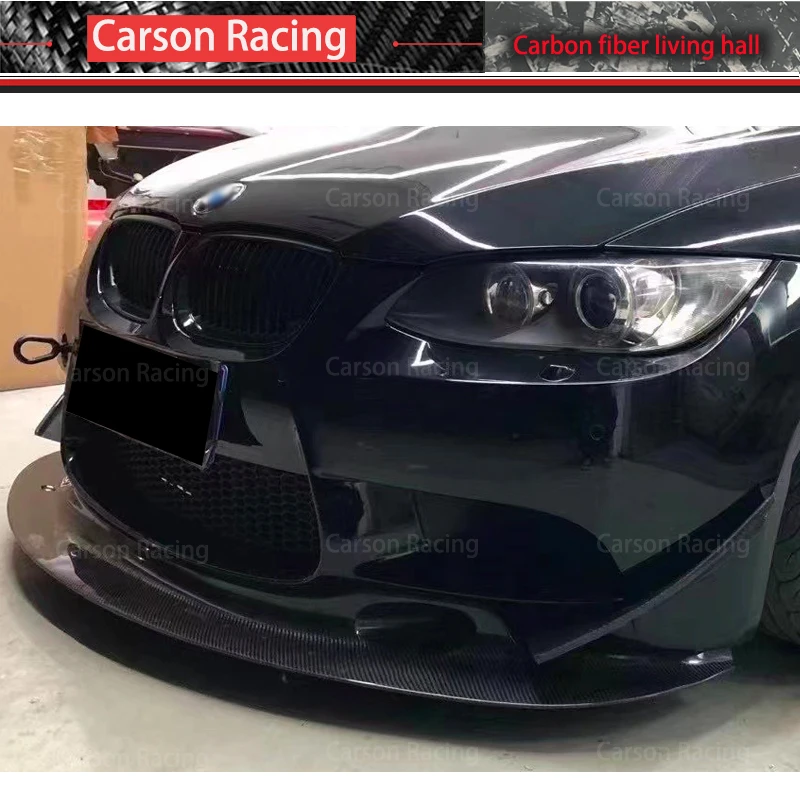

GT4 Style Carbon Fiber bmw m3 e92 body kit Wind Knife For BMW 3 Series E92 Front bumper knife spoiler E93 M3 2005-2012