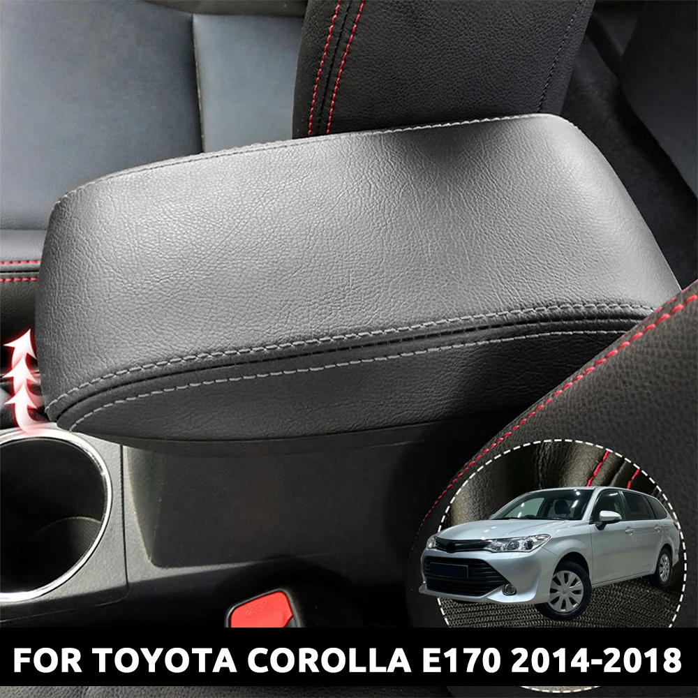 Custom Fit Car Armrest Cover Microfiber Leather For Toyota Corolla E170 2014 2015 2016 2017 2018 Center Console Protector Case