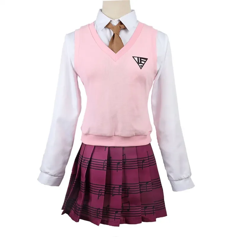 High quality anime Danganronpa Kaede Akamatsu dress uniforms set cosplay costumes