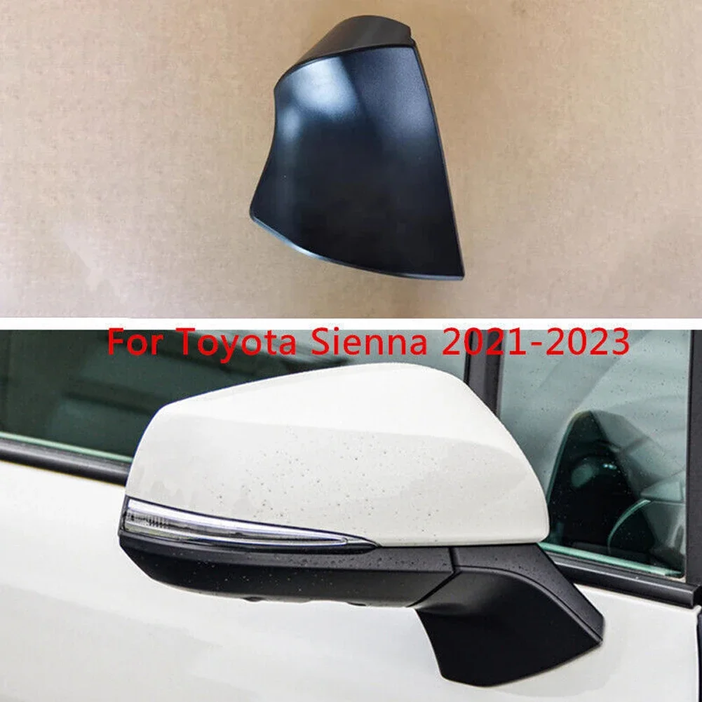 For Toyota For Sienna 2021 2022 2023 Stylish Black Exterior Accessory Left Right Rearview Mirror Triangle Base Cover