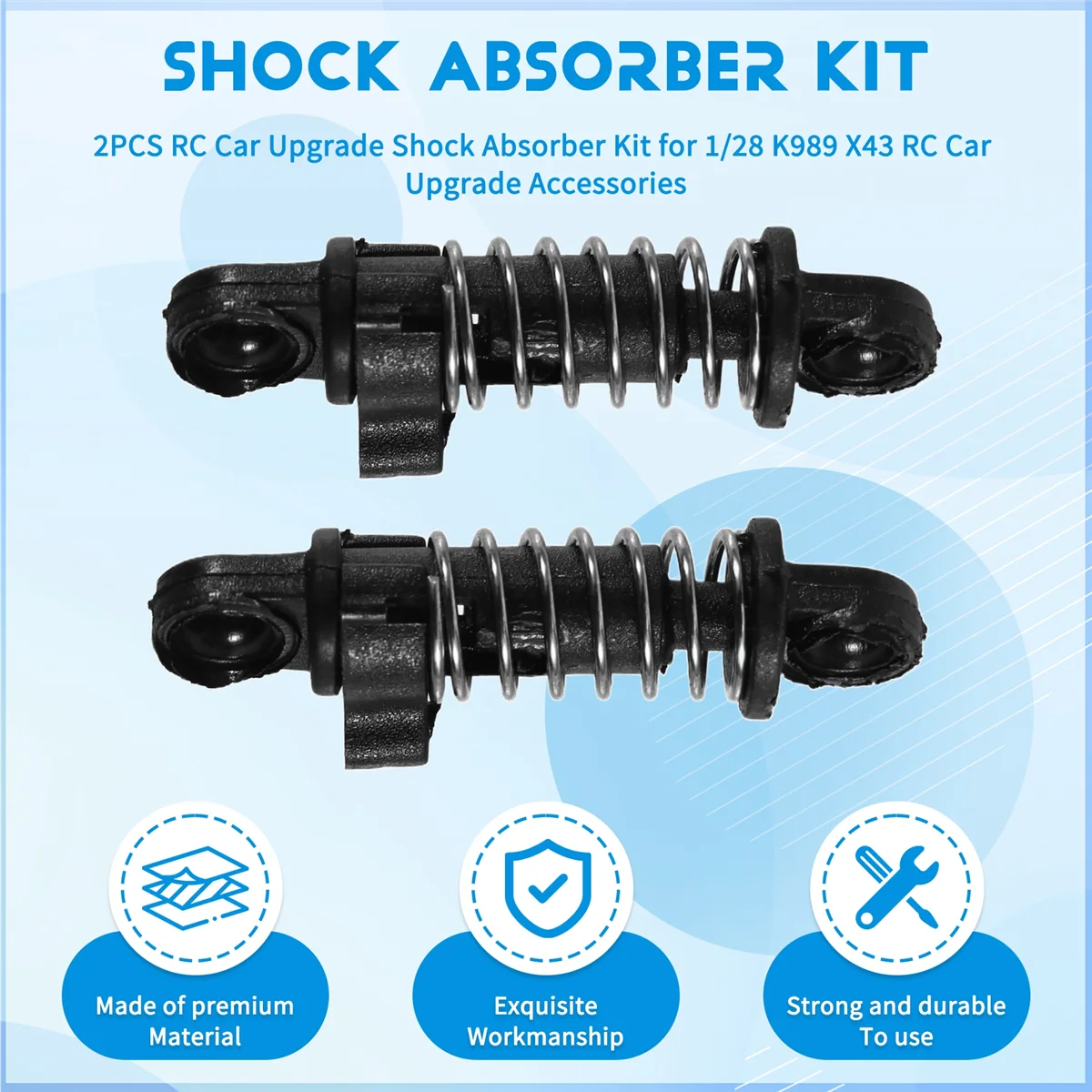 Kit de atualização de carro RC N18R 2PCS para acessórios de atualização de carro RC 1/28 K989 X43