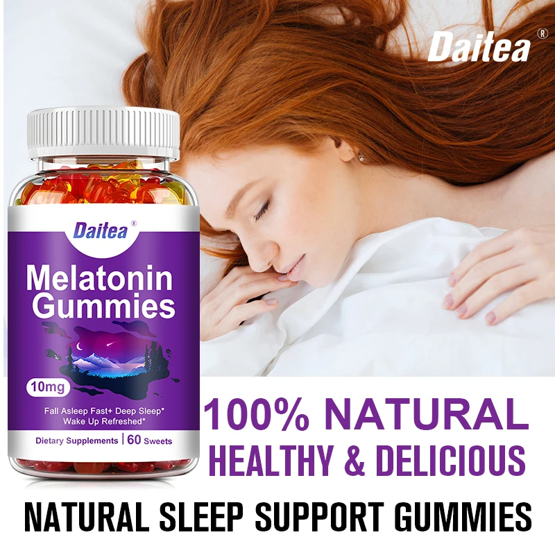 Daitea-matiatonin 10 mg、睡眠部を完全にサポートし、男性と女性に適しています、10 30 60 gumies