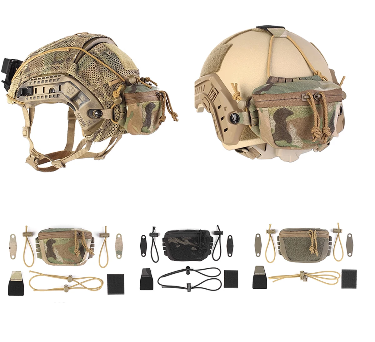 Bolsa trasera universal casco SC batería y contrapeso NVG