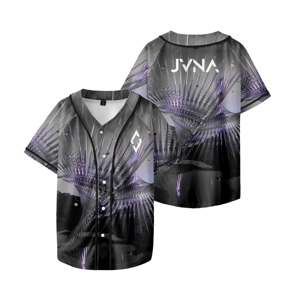 

Jvna Джерси DJ Merch Harajuku, тонкая бейсбольная Униформа с пуговицами для мужчин и женщин, бейсбольная Джерси для фестивалей EDM Color2