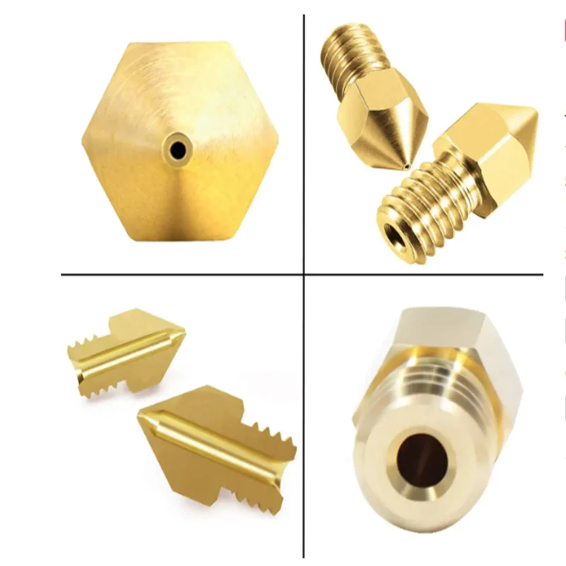 20 szt. Mosiężny MK8 nozzle1.75 mm drukarka 3D 0.2/0.3/0.4/0.5/0.6/0.8/1.0mm wytłaczarka głowica Hotend dysze 3D części drukarki 3 CR10