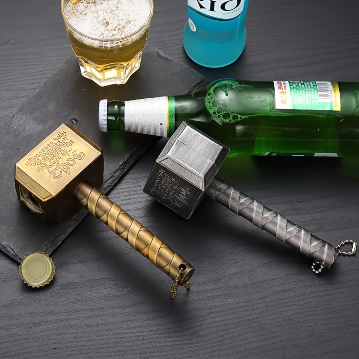 1pc 병따개, 망치 맥주 병따개, 자석이 있는 맥주 병따개, 남성용 맥주 선물, 남편, 아빠, 남자친구