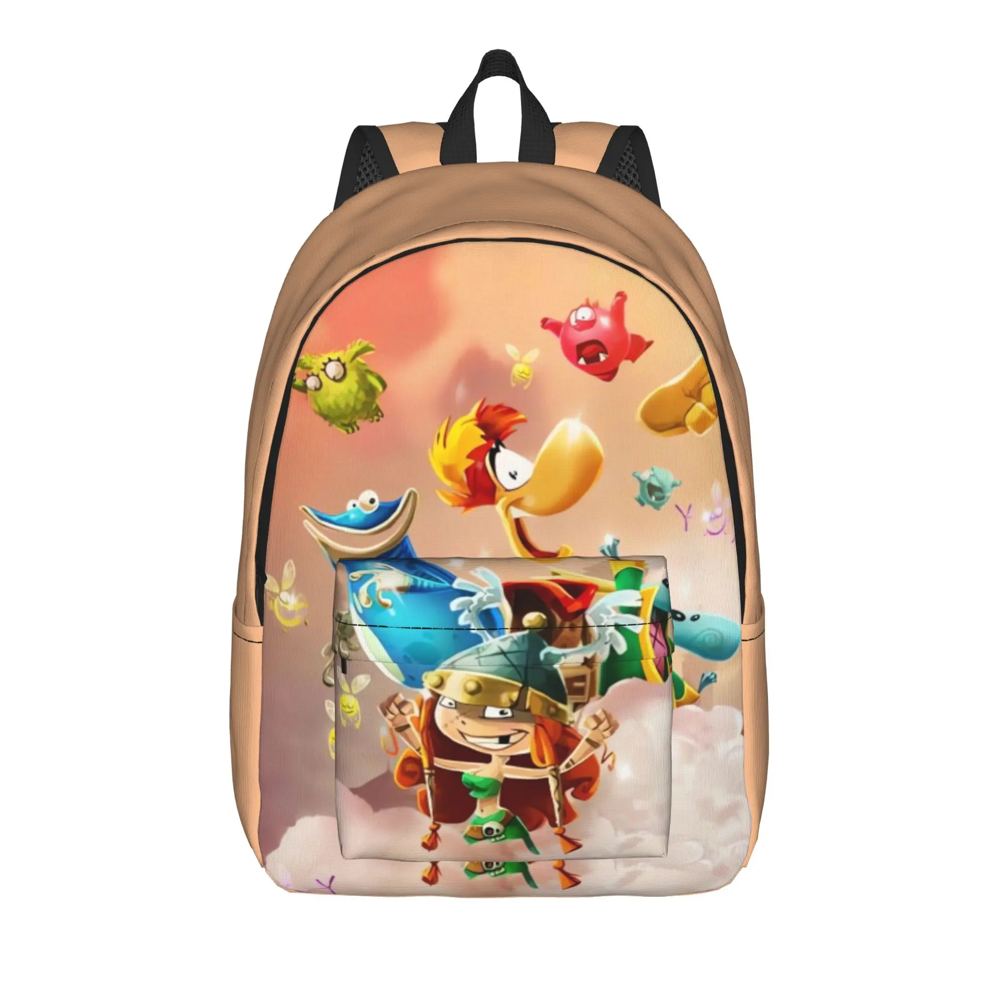 Cartoon Games Rayman Legends Backpack  Sport Backpacks Boy Funny High School Bags Colorful Big Rucksack