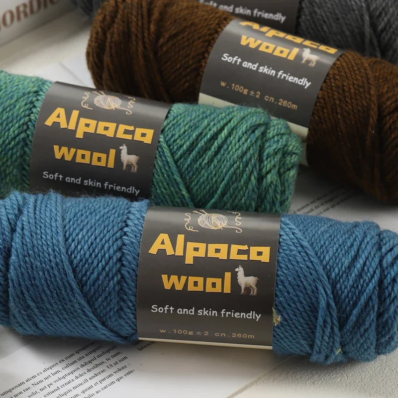 

Пряжа из шерсти альпаки, 500 г, набор для вязания «сделай сам», 245, иглы, толстая теплая пряжа, разноцветная для свитера, шарфа, шапки, зимы