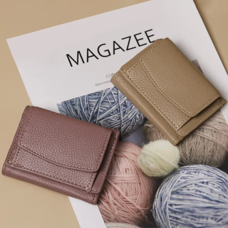 1 Piece Elegant Chic Simplicity Coin Purse for Women Ins Small Solid Color Series Clutch Bag Portable Travel Cash Card Wallet image 3