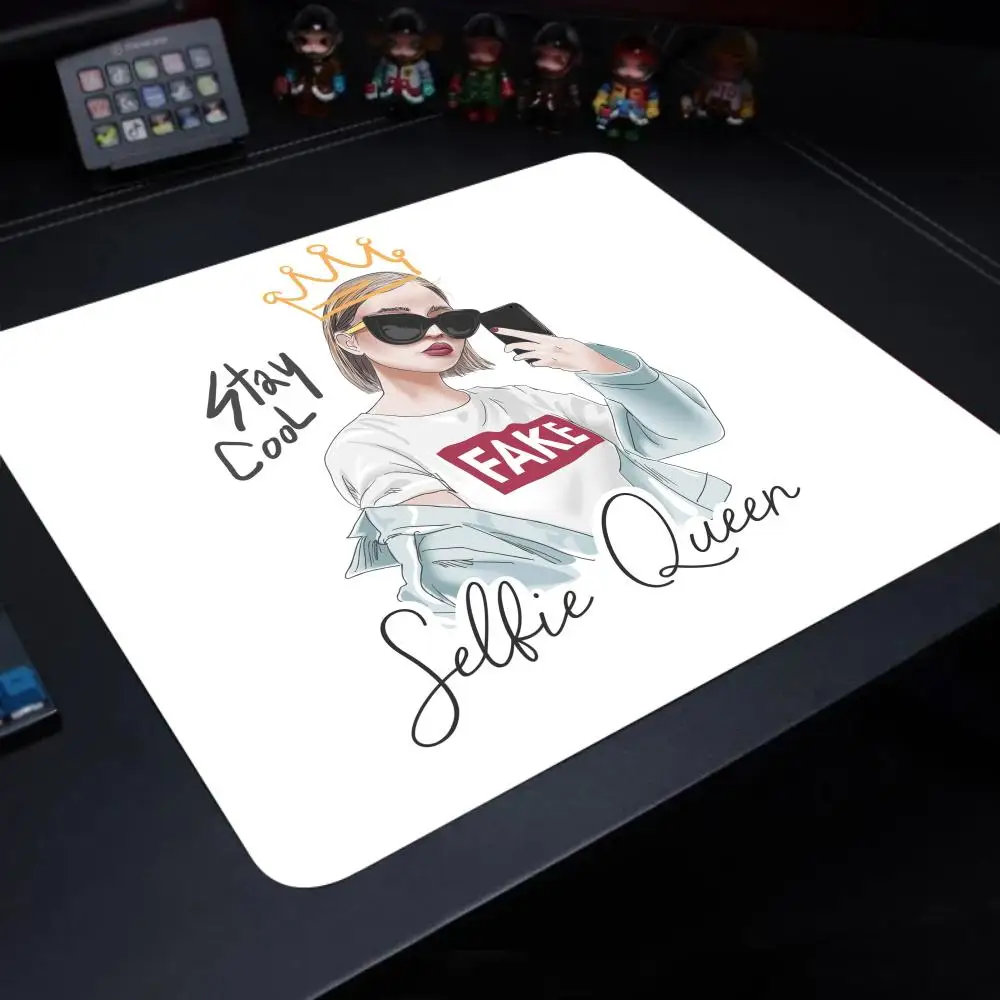 Fashion Girls Cool Anime Mouse Pad Customized Anti-Slip Rubber Base Gamer Mousepad Accessories Office PC Desk Mat