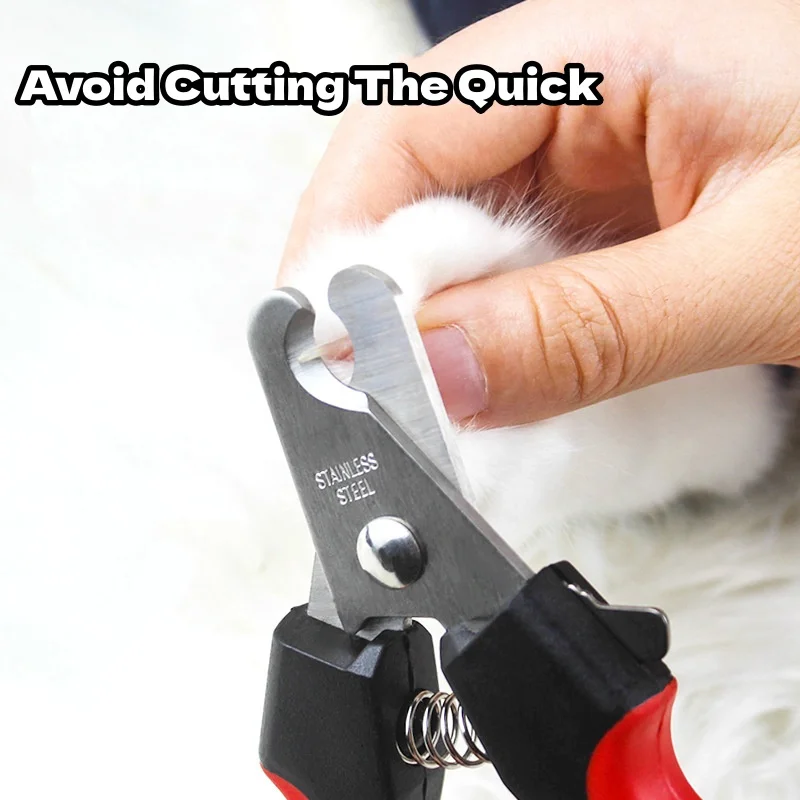 Easy Use Pet Nail Clippers for Beginners with Safety Guard Sharp Dog Cat Nail Trimmer with File Non-slip Handle Grooming Tool