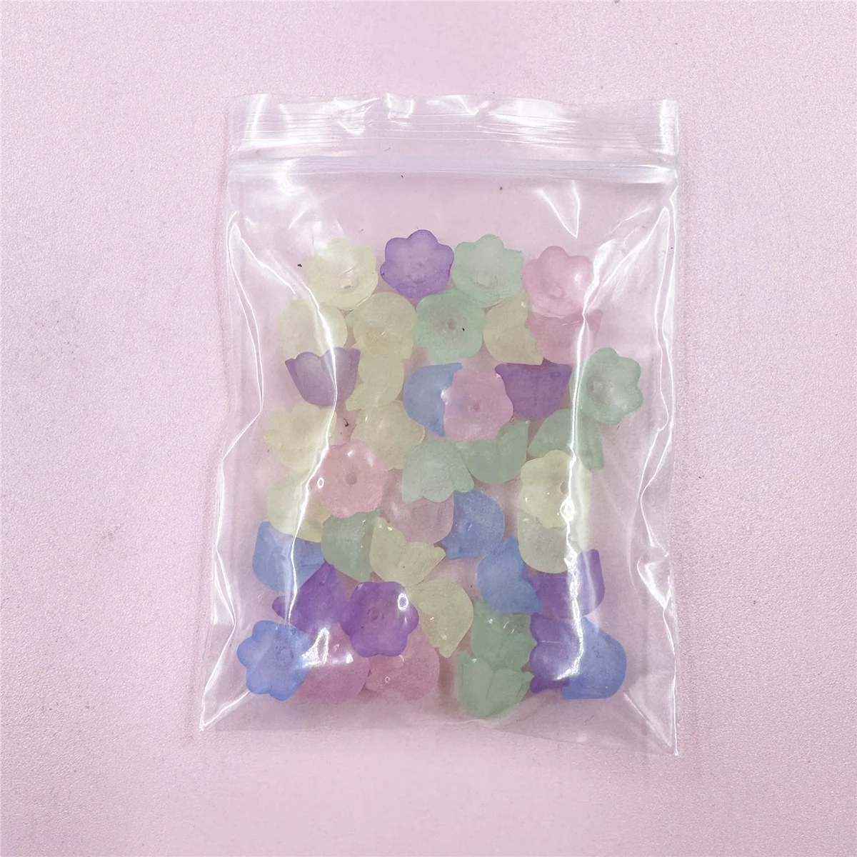 40Pcs 9*7mm Small Lily Of The Valley Flower Beads Acrylic Colorful Material Handmade Jewelry Making Accessories