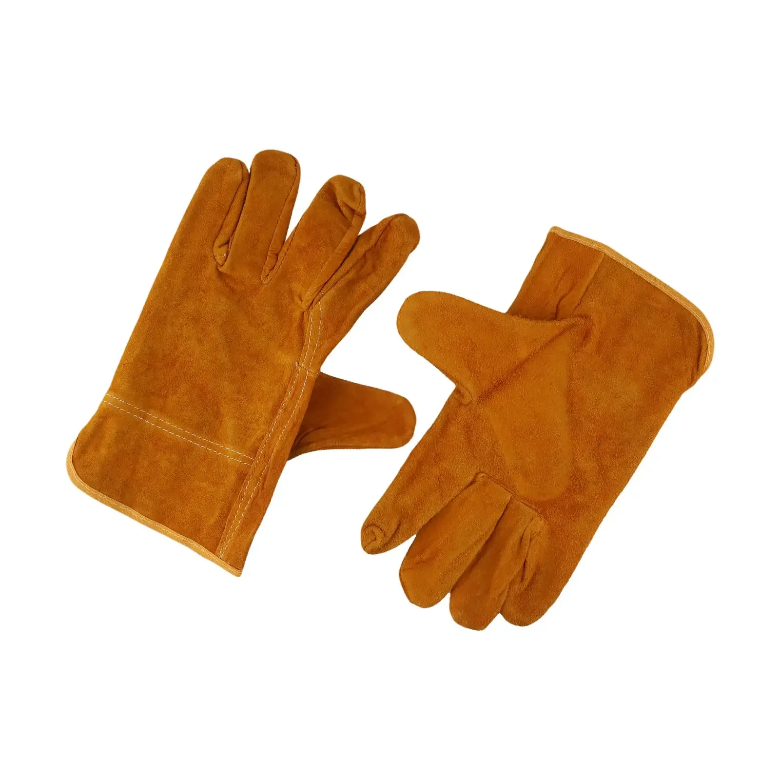 Men Women Leather Work Gloves Garden Welding Security Protection Safety Working Mechanic For Multipurpose,Wear Resistant