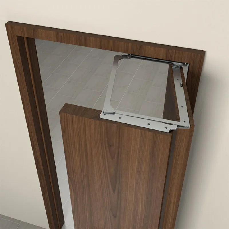 Folding  Silent Sliding  Bedroom Toilet Wooden Flat Folding  Invisible Door Hinge Accessories No Lower Rail