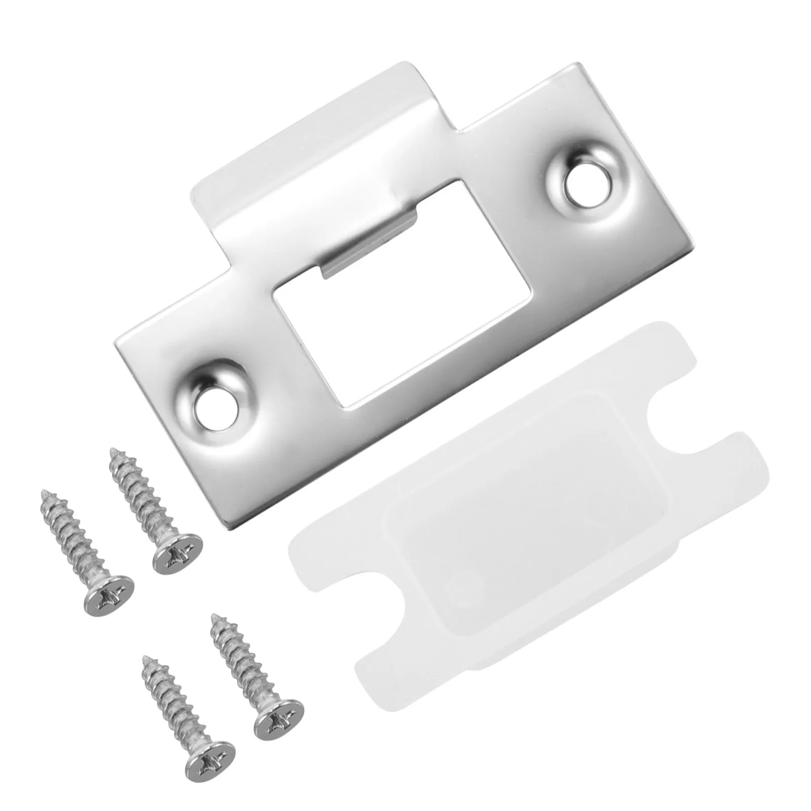 1Set Deurvergrendelingsplaat Versterkingsset voor kamersloten D-vormige geleidingsplaat Glad oppervlak Veilige pasvorm Alles-in-één installatie