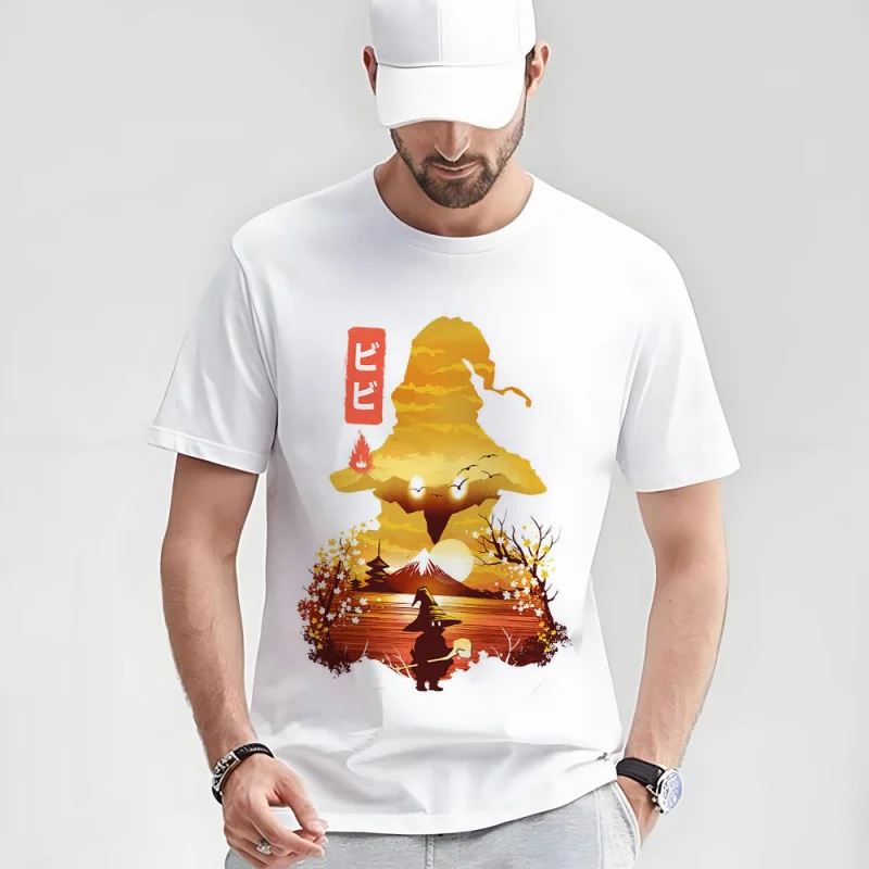 

Vivi Ukiyo-e Collection Video game Gift T shirt for RPG gamer 100% cotton Final Fantasy Graphic Clothes All size tops S-6XL