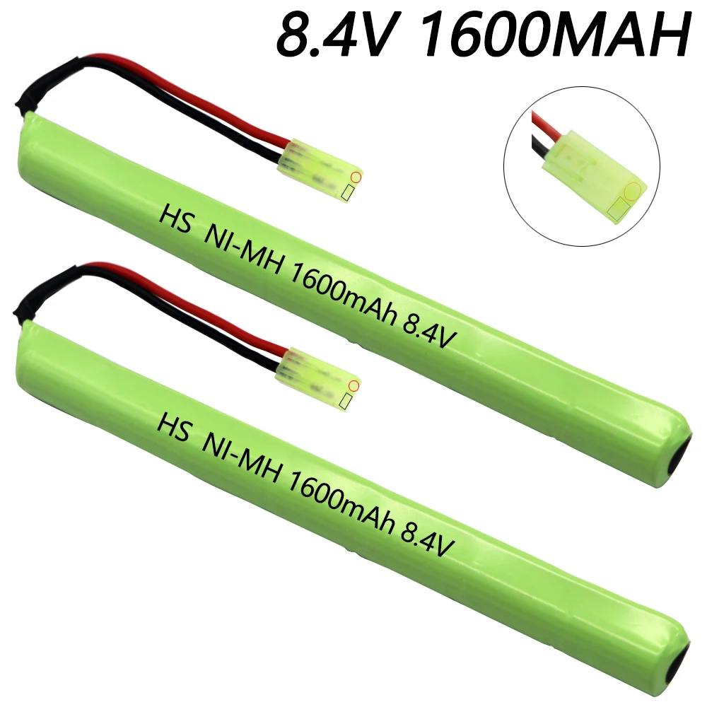 에어소프트 건용 미니 NiMH 배터리 팩, 8.4V 1600mAh 스틱, Cyma AK47, Kalashnikov AK47, AEG'S Rosman Pulse R76