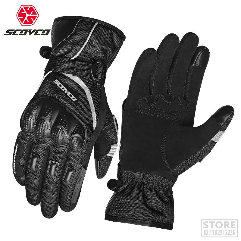 SCOYCO Motorcycle gloves  racing winter waterproof warm rider anti-fall equipment