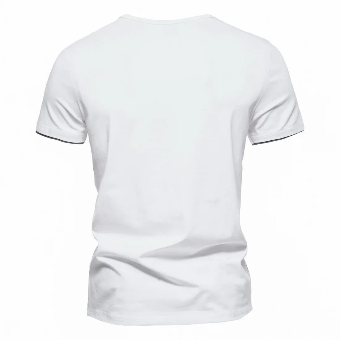 Herren-T-Shirts aus Baumwolle mit V-Ausschnitt für Herren, Sommer, lässig, schmale Passform, kurzärmeliges T-Shirt, hawaiianische Herrenbekleidung – Detail 20