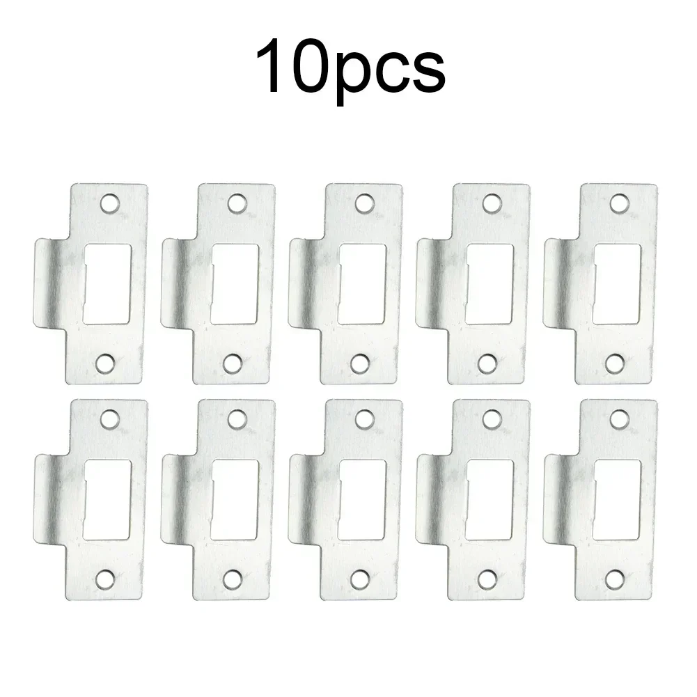 Door Strike Striker Plate Two Piece Door Strike Bathroom Plastic Replacement 5/10pcs 69*37.5*0.8mm Lock Accessories