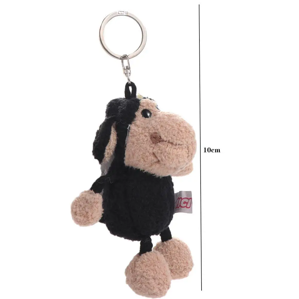 Porte-clés en peluche mouton, pendentif beurre, dessin animé, alpaga, doux