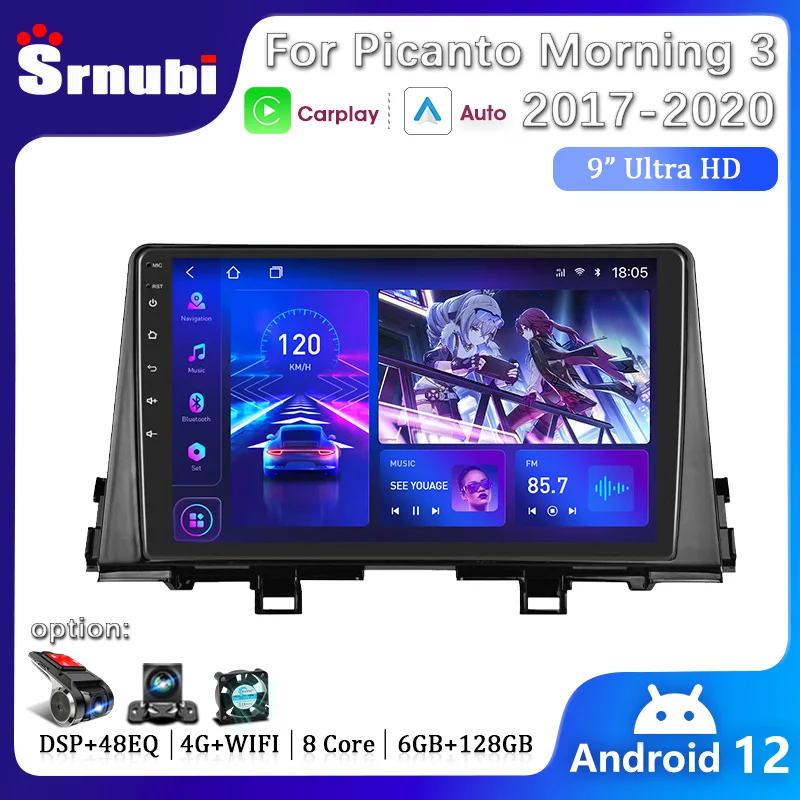 

Srnubi Wireless Carplay 2Din Android Car Radio for KIA Picanto Morning 3 2017-2020 Multimedia Player Navigation Stereo Head Unit