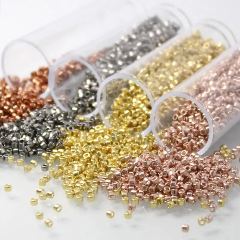 Japanese Bead 2.0mm 10g/20g/30g Metallic Japanese Glass Bead DIY Handmade Crochet Sewing Craft