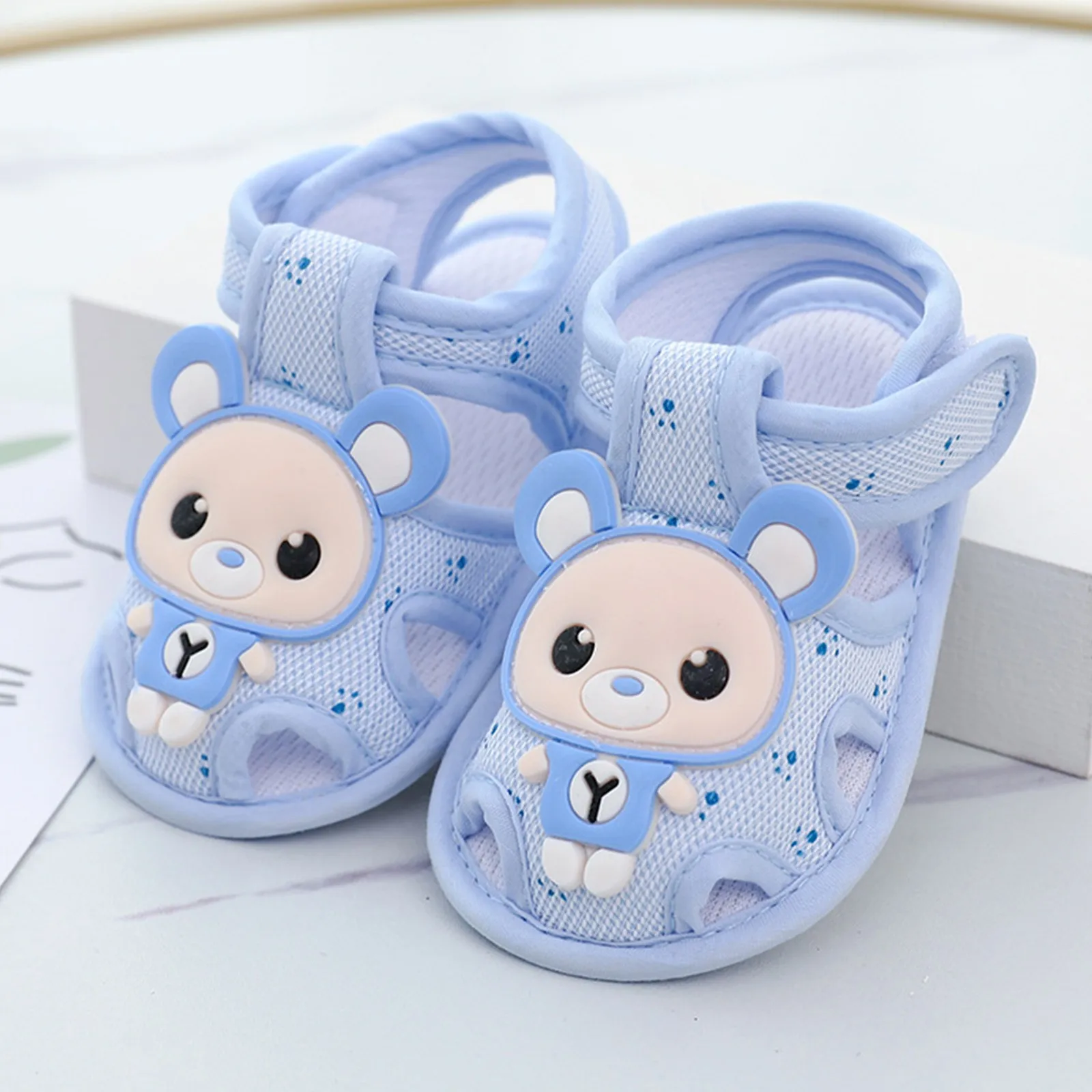 

Unisex Baby Boys Girls Sandals 2023 Summer Beach Toddler Close Toed Shoes Comfortable Soft Newborn Infant Cartoon First Walkers