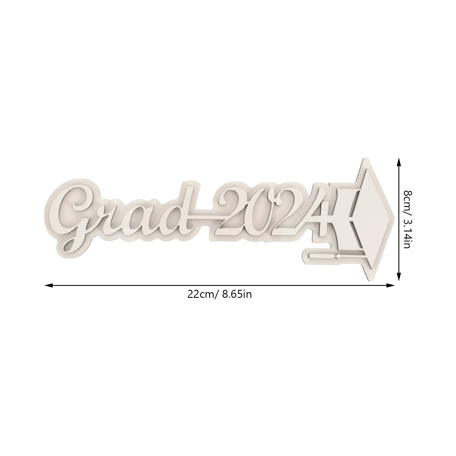 Blank Rose Heat Transfer Density Board Decor Sublimation Grad 2024 DIY Senior Year Gift Graduation Party Table Centerpiece - view 6