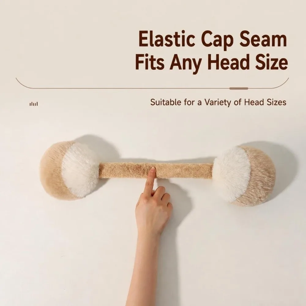 Stylish Two Tone Earmuffs Soft Flexible Headband Foldable Earmuffs Dual Color Fluffy Thermal Ear Covers Winter Season