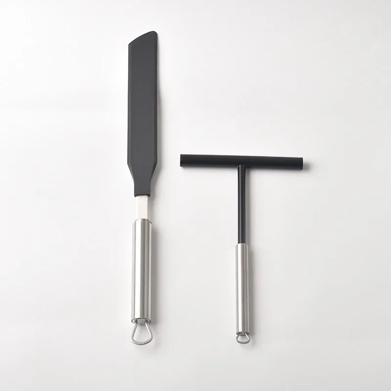 

304 Stainless Steel French Crepe Spreader Pancake Like Batter Spreading Tools Pancake Like Batter for Bakery Kitchen + Spatula