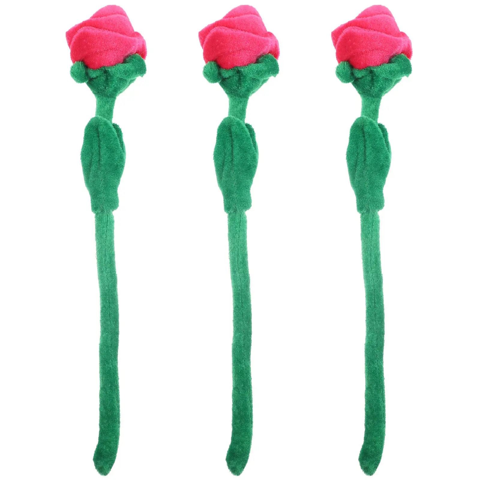

3Pcs Artificial Rose Flower Bouquets Simulation Bendable Stem Fake Rose Arrangement Wedding Home Decoration Festival Party Decor