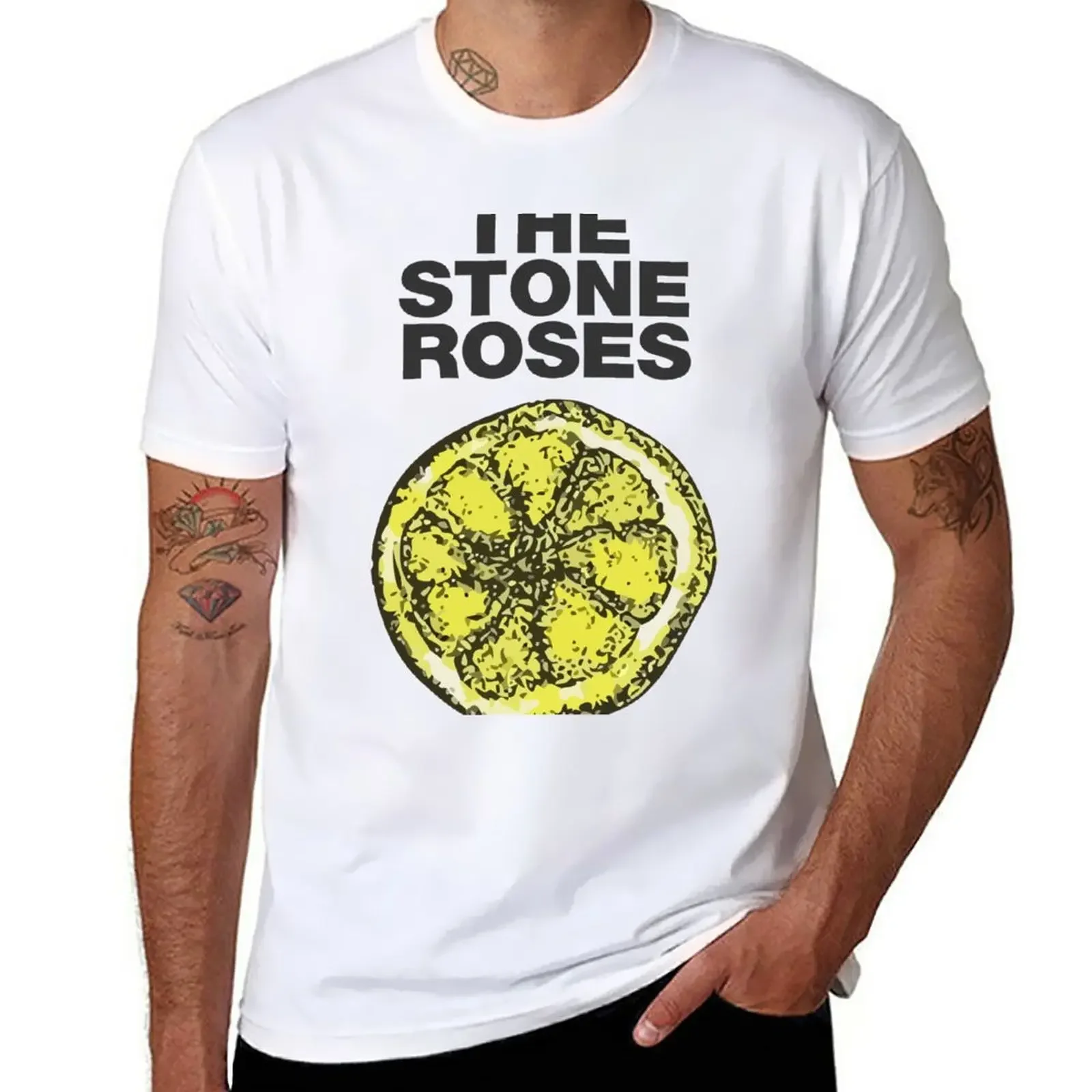 

New Stone Roses Merch The Stone Roses Lemon T-Shirt hippie clothes anime Short sleeve tee men clothing