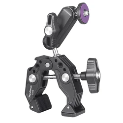 Minifocus S2008 Metal Super Clamp with 360° Ball Head Magic Arm Clamp with 1/4