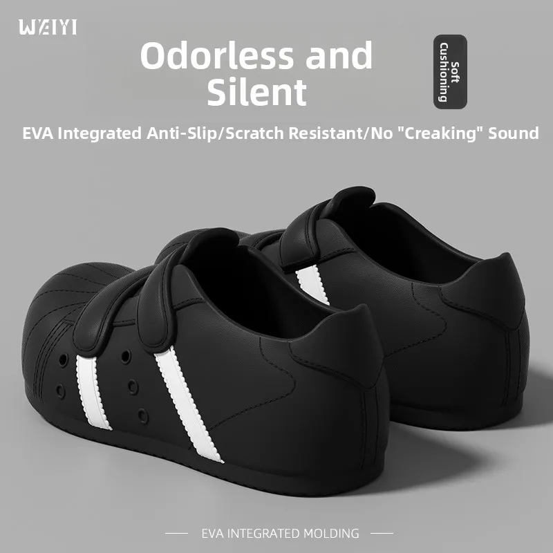 Women's Summer Outdoor Wear Anti-Slip Odor-Resistant EVA Beach Water Shoes Slip-On Flat Sandals Comfortable Home Slippers