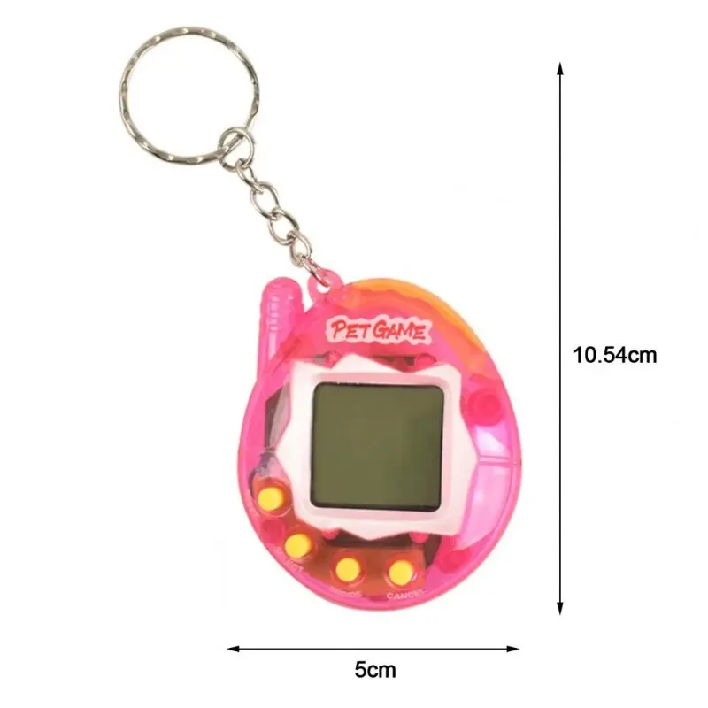 Gaming Device Electronic Pets Toys 90S Nostalgic 49 Pets in One Virtual Cyber Pet Toy Funny Tamagochi Game Console Keyring Gift