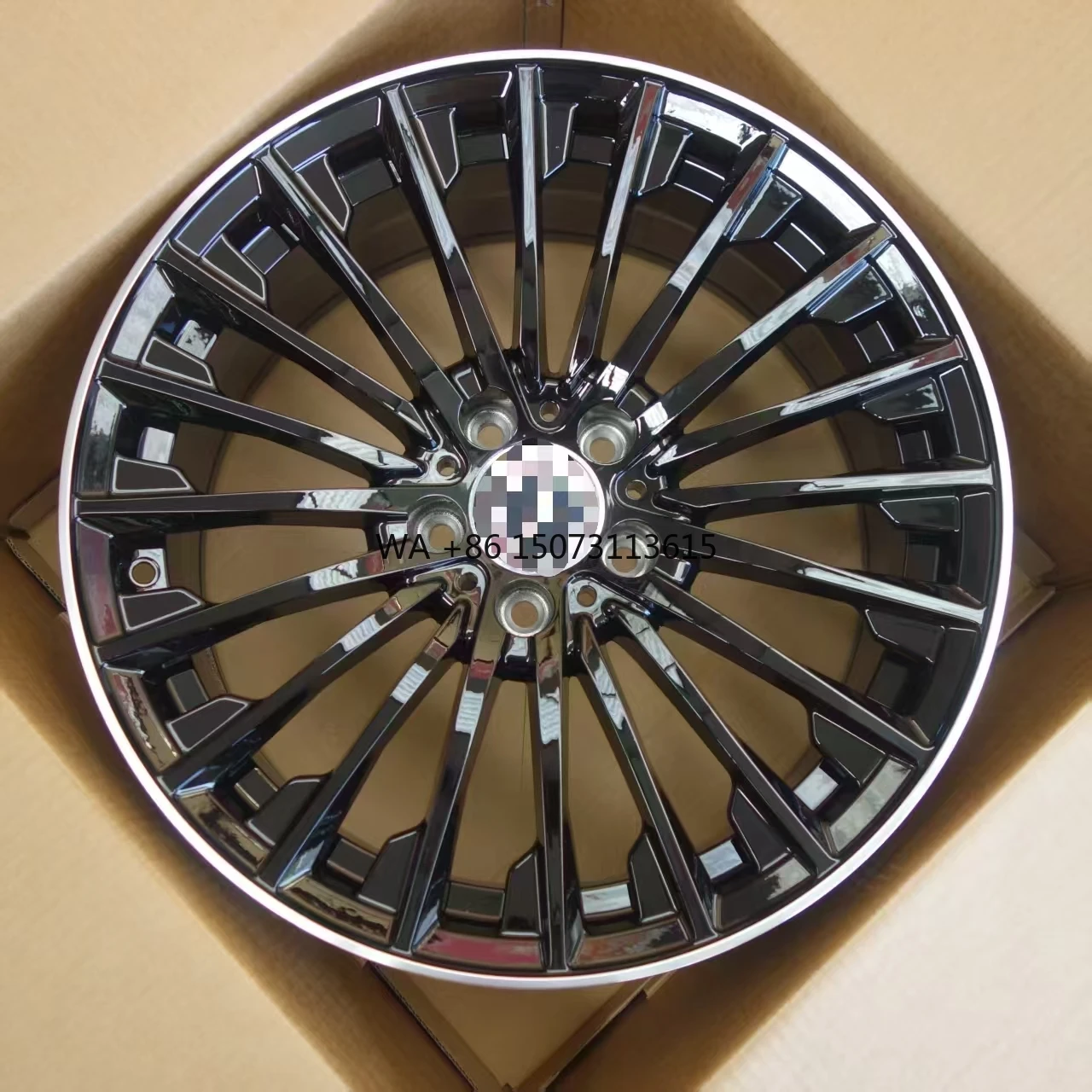 

5x112 Concave Alloy Rims 18 Inch Passenger Car Wheels Flow Forming Black Machined Lip for C-Class/E-Class W211 W204