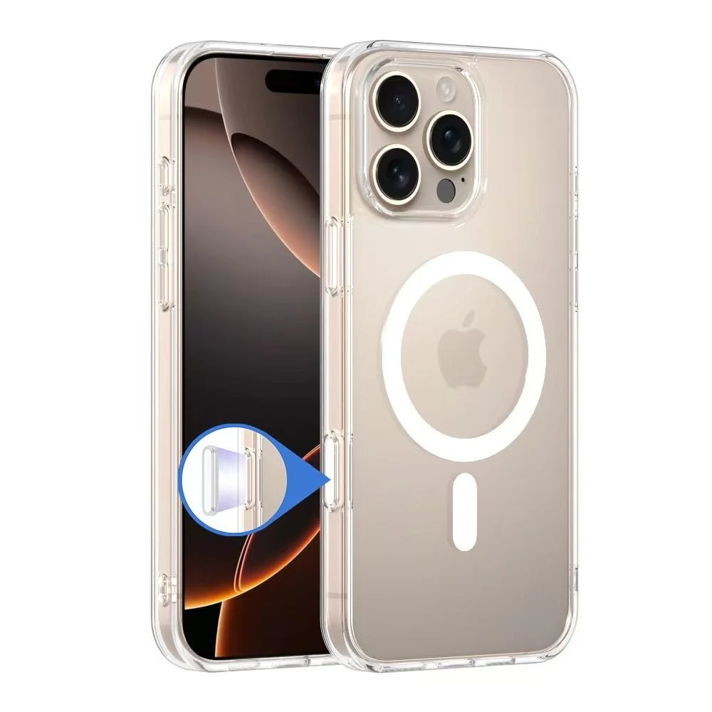 Active Touch Camera Button Clear Shockproof For Magsafe Case For iPhone 16 16Pro 16Pro Max Plus Wireless Charging Magnetic Cover