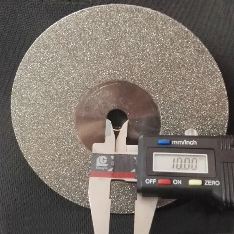 Doppelseitige Diamantscheibe für Steinmetzerei, 100 mm, 4 Zoll x 10 mm, Keramik, Edelstein, Legierung, rotierendes Schleifwerkzeug – Detail 9